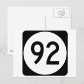 Iowa Staat Route 92 Postkarte (Vorne/Hinten)
