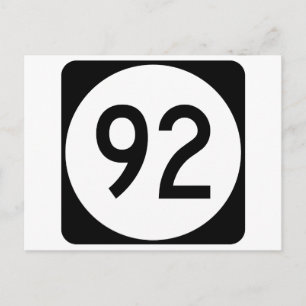 Iowa Staat Route 92 Postkarte