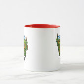 Iowa Staat Tattoo Style Cornfields Aarmland Tasse (Zentrum)