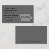 Iowa Staat Visitenkarte geschnitzten Stein Aussehe (Vorne/Hinten)