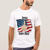 Iowa Staat Vogel T - Shirt Mittelfinger (Vorderseite)
