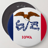 Iowa-Staats-Flagge Button (Vorne & Hinten)