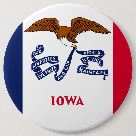 Iowa-Staats-Flagge Button (Vorderseite)
