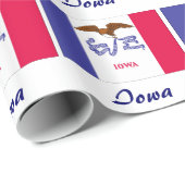 Iowa-Staats-Flagge Geschenkpapier (Rolleneckpunkt)