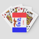 Iowa-Staats-Flaggen-Spielkarten Spielkarten (Rückseite)