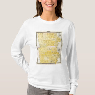 Iowa-Staats-Karten T-Shirt