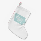 Iowa-Staats-Motto-Slogan Kleiner Weihnachtsstrumpf (Vorderansicht (hängend))