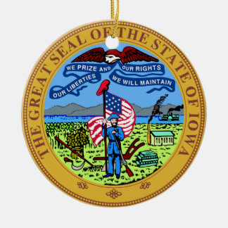 Iowa-Staats-Siegel Keramikornament