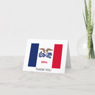 Iowa Staatsflagge Dankeskarte
