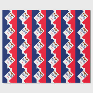 Iowa Staatsflagge Design Geschenkpapier