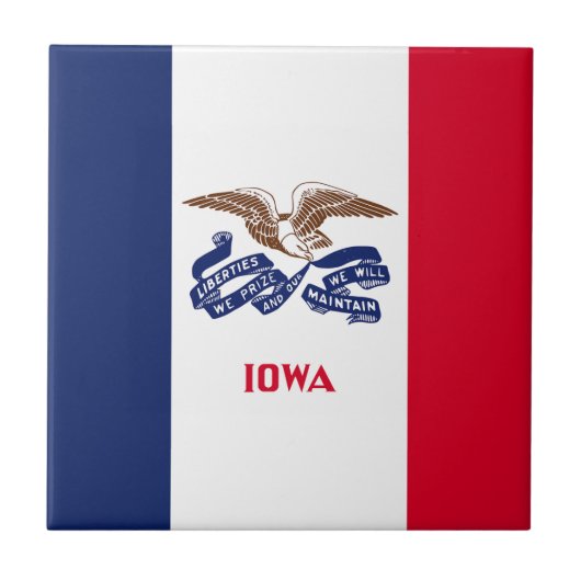 Iowa Staatsflagge Fliese (Vorderseite)