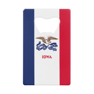Iowa Staatsflagge Geldbeutel Flaschenöffner