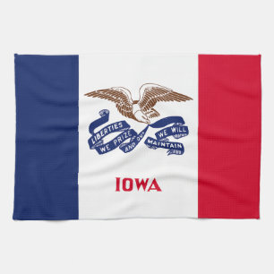 Iowa Staatsflagge Geschirrtuch