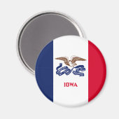Iowa Staatsflagge Magnet (Vorderseite/Rückseite)