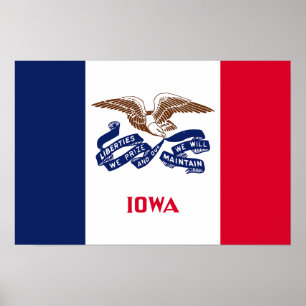 Iowa Staatsflagge Poster
