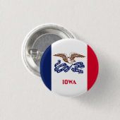 Iowa Staatsflagge USA Button (Vorne & Hinten)