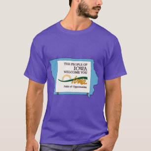 Iowa Staatsumriss Oversized T-Shirt