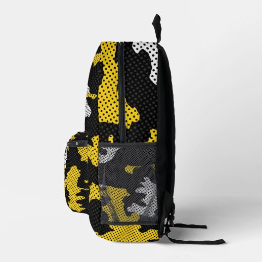 Iowa State Black Gold Bold Camo Pattern Bedruckter Rucksack (Rechts)