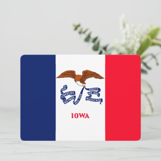 Iowa State Flag Design (Stehend Vorderseite)