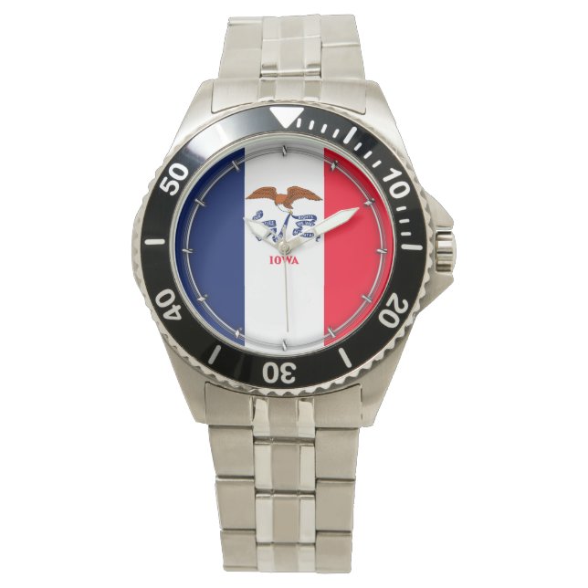 Iowa State Flag Design Armbanduhr (Vorderseite)