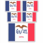 Iowa State Flag Design Aufkleber (Vorderseite)
