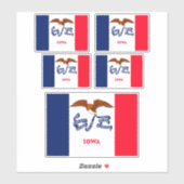 Iowa State Flag Design Aufkleber (Blatt)