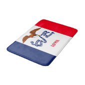 Iowa State Flag Design Badematte (Schrägansicht)