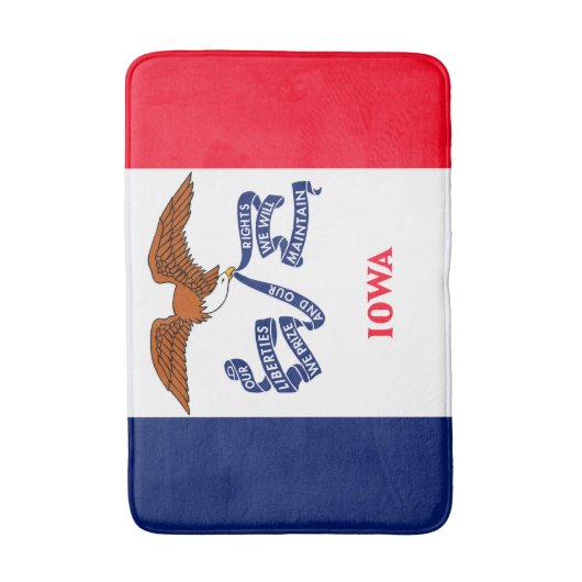 Iowa State Flag Design Badematte (Vorderseite Vertikal)
