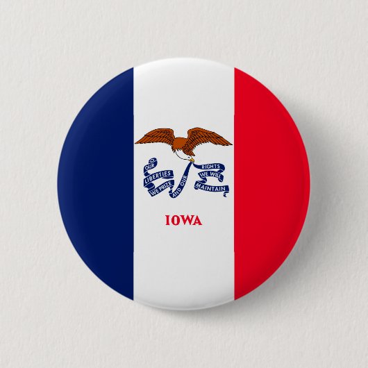 Iowa State Flag Design Button (Vorderseite)