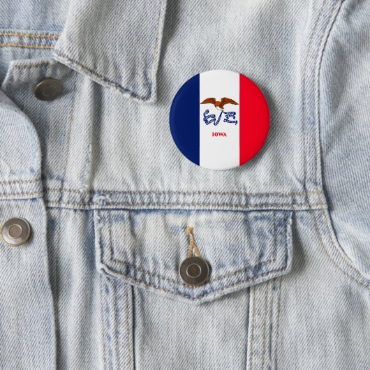 Iowa State Flag Design Button (Beispiel)