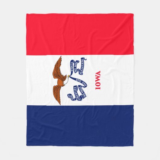 Iowa State Flag Design Fleecedecke (Vorderseite)
