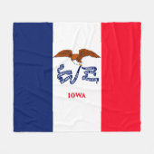 Iowa State Flag Design Fleecedecke (Vorderseite (Horizontal))