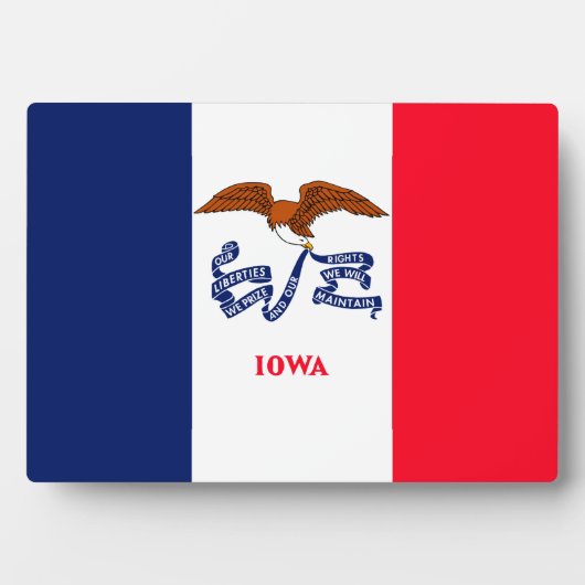 Iowa State Flag Design Fotoplatte (Vorderseite)