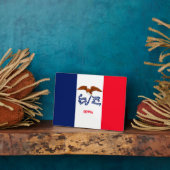 Iowa State Flag Design Fotoplatte (Seite)