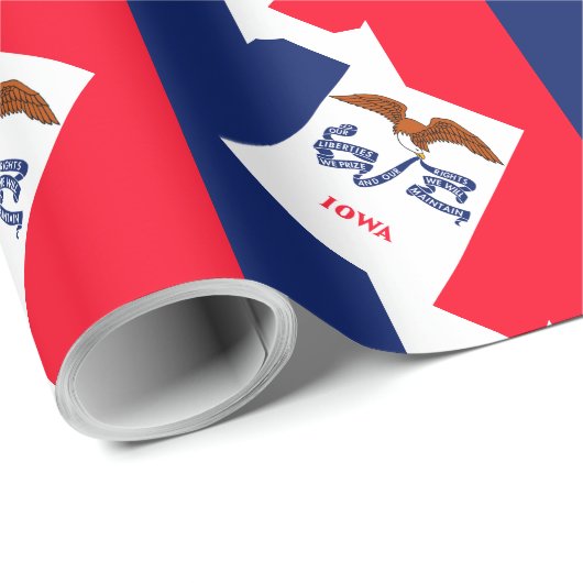Iowa State Flag Design Geschenkpapier (Rolleneckpunkt)