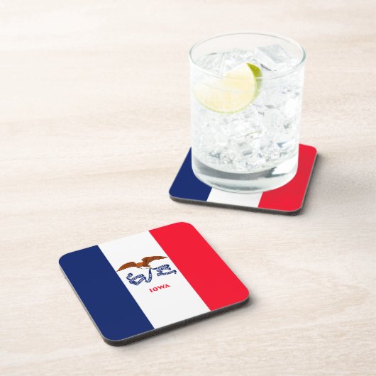Iowa State Flag Design Getränkeuntersetzer (Rechte Seite)