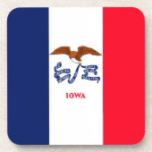 Iowa State Flag Design Getränkeuntersetzer (Vorderseite)