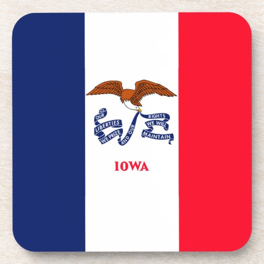 Iowa State Flag Design Getränkeuntersetzer (Vorderseite)