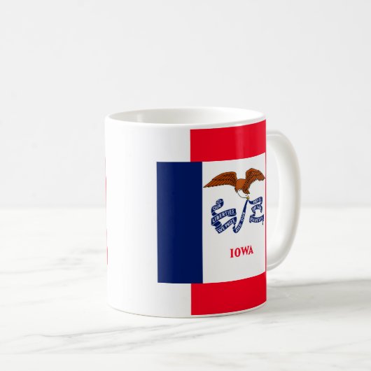 Iowa State Flag Design Kaffeetasse (VorderseiteRechts)