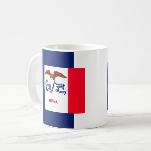 Iowa State Flag Design Kaffeetasse (Vorderseite Links)