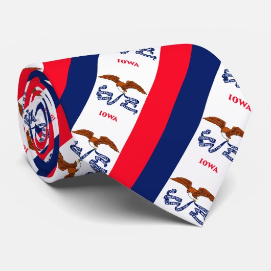 Iowa State Flag Design Krawatte (Gerollt)