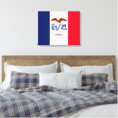 Iowa State Flag Design Leinwanddruck (Insitu (Schlafzimmer))