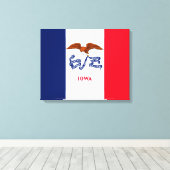 Iowa State Flag Design Leinwanddruck (Insitu (Holzboden))