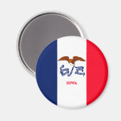 Iowa State Flag Design Magnet (Vorderseite/Rückseite)