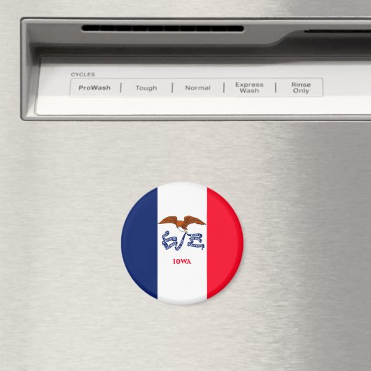 Iowa State Flag Design Magnet (In Situ (Geschirrspüler))
