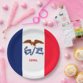 Iowa State Flag Design Pappteller (Party)