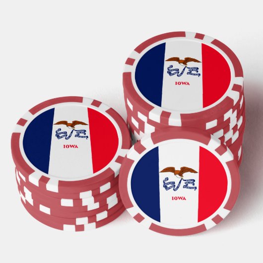 Iowa State Flag Design Pokerchips (Stapel)