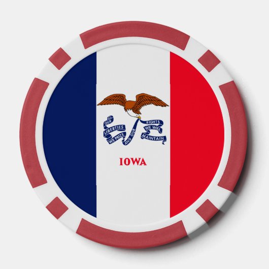 Iowa State Flag Design Pokerchips (Rückseite)