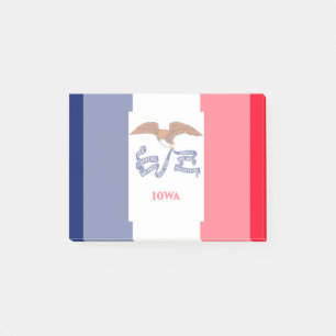 Iowa State Flag Design Post-it Klebezettel