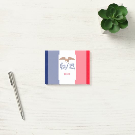 Iowa State Flag Design Post-it Klebezettel (Büro)
